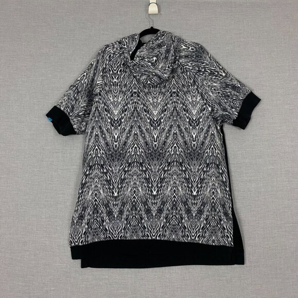 Nike N7 Short Sleeve Hoodie Patterned Kangaroo Pocket - Picture 4 of 11